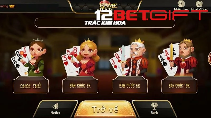 Hành động của người chơi trong game bài 